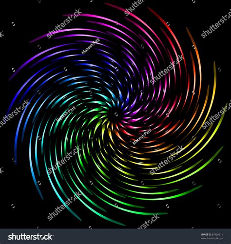 Spiral Rainbow Design Eps10 Vector 81959911 Shutterstock