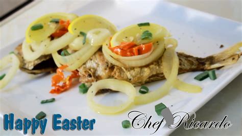 The glaze is brushed on top of. Easter Fried Fish Dinner Recipes | Recipes By Chef Ricardo - YouTube