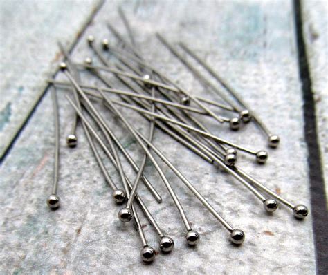 Stainless Steel Head Pins Ball Head Pins 2x40mm Or 2x48mm Set Of 50 Sst