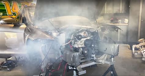Witness The Worlds First V8 Powered Tesla Come To Life