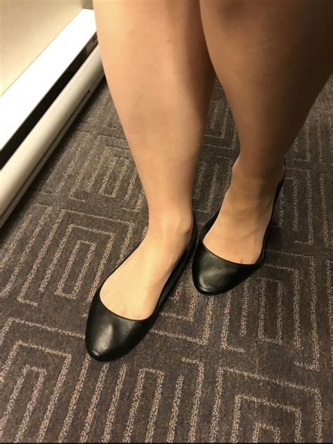 Girl Barefoot In Black Ballet Flats Ballet Flats Ballet Flat Shoes