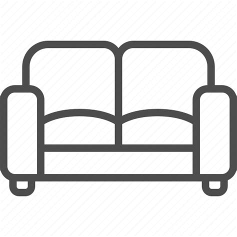 Home Furniture Couch Sofa Icon Download On Iconfinder