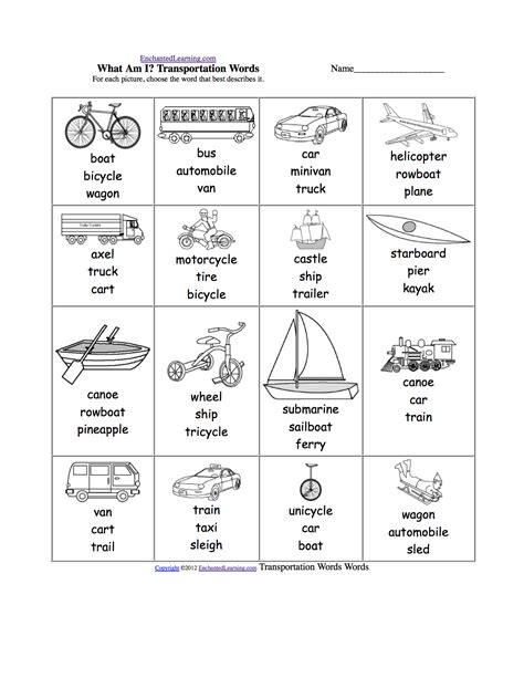 Transportation Worksheets For Kindergarten Photos Free Worksheets Samples