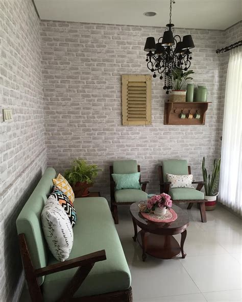 ruang tamu shabby pink desain terbaru rumah modern minimalis
