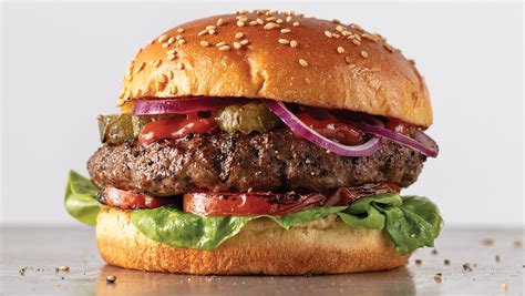 Classic American Burger With Quick Pickles Omaha Steaks