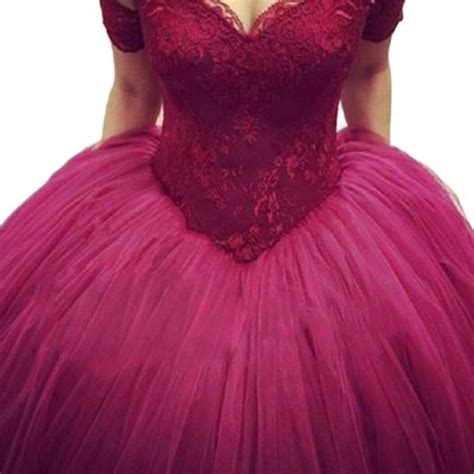 Ball Gown Off The Shoulder Burgundy Prom Dressburgundy Wedding Gowns
