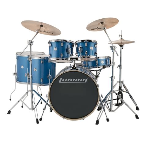 Disc Ludwig Evolution 22 6pc Drum Kit W Hardware Azure Blue