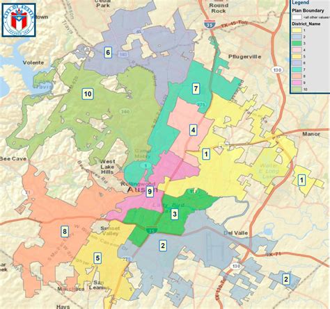 Austin City Council District Map Map Of Austin City Council District