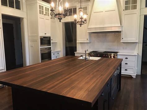 A small kitchen would benefit from a lighter wood, whereas a very large one can go for elegant, darker hardwood countertops without looking. Walnut Countertop Kitchen Island Top - Solid Wood Butcher ...