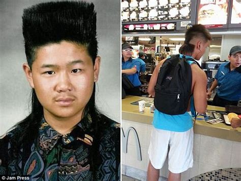 The mullet is a hairstyle in which the hair is shorter at the front, but longer at the back. Funny pictures show hilariously bad mullet hairstyles ...