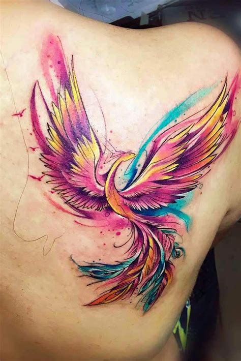 Beautiful Watercolor Tattoo Design For Shoulder