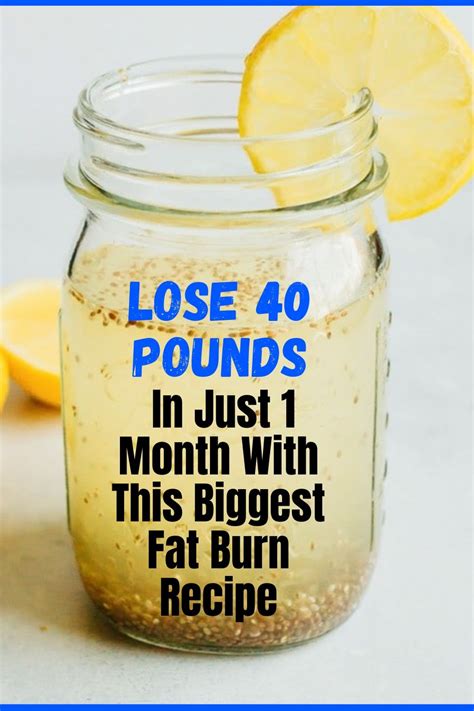 Lose 40 Pounds In Just 1 Month With This Biggest Fat Burn Recipe