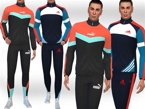 The Sims Resource Men Colorful Tracksuits