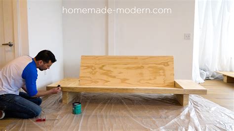 Plywood is made of three or more thin layers of wood bonded together with an adhesive. HomeMade Modern EP111 Plywood Table