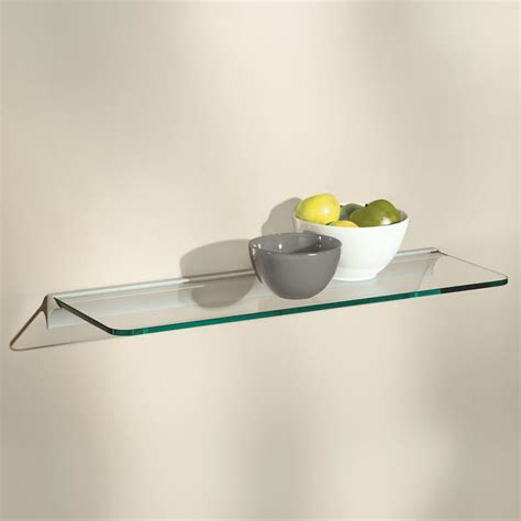 70 Off On Convex Frosted Glass Floating Shelf With Rail