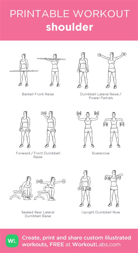 Shoulder My Visual Workout Created At • Click Through To Customize And Download
