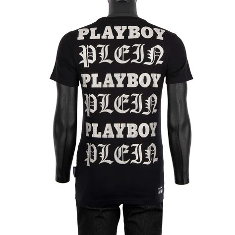 Philipp Plein Crystal Lips Printed T Shirt PLAYBOY Black M FASHION ROOMS