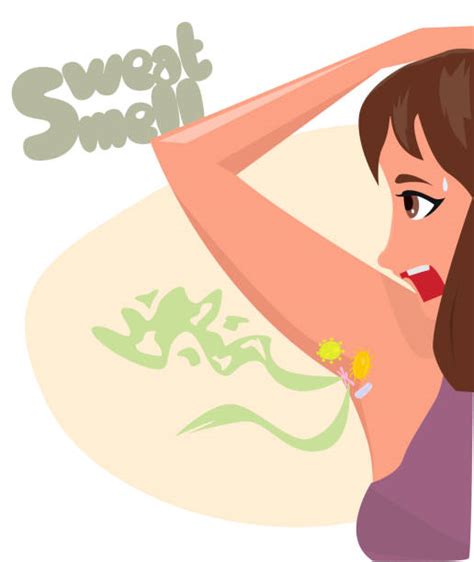Woman Armpit Smelling Pic Illustrations Royalty Free Vector Graphics