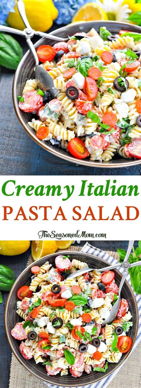 Spaghetti alla checca is a simple but tasty authentic vegetarian italian pasta recipe from rome. Creamy Italian Pasta Salad - The Seasoned Mom