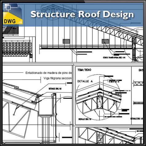 Cad Details Structure Roof Design Cad Details