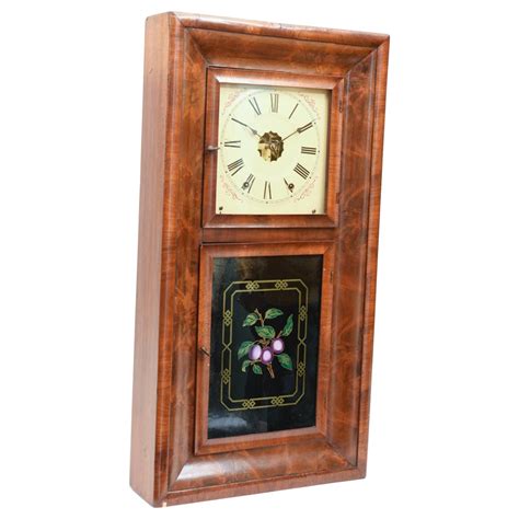 Walnut Frame Case Glass One Weight Regulator Wall Clock For Sale At 1stdibs