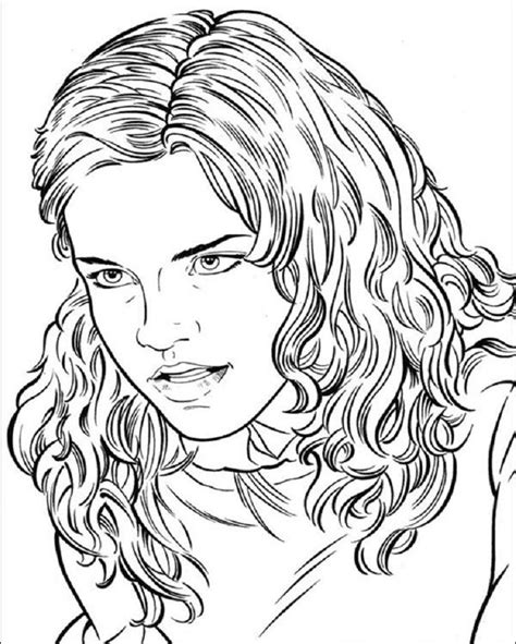 Print this page and color it according to the gryffindor house colors, deep red and gold. Harry Potter Coloring Pages Hermione Granger | Harry ...