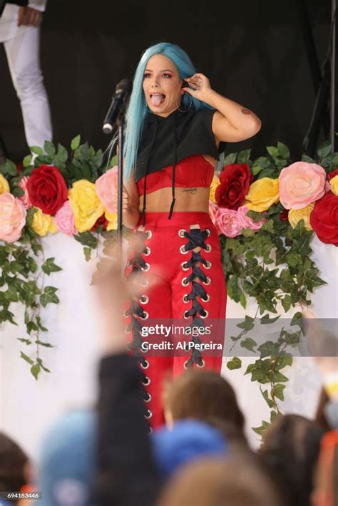 Halsey Performs On Nbcs Today Show At Rockefeller Plaza On June 9