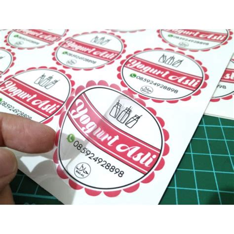 Jual Cetak Stiker Print Cutting Stiker Chromo Vynil Transparan Stiker Sticker Produk Label
