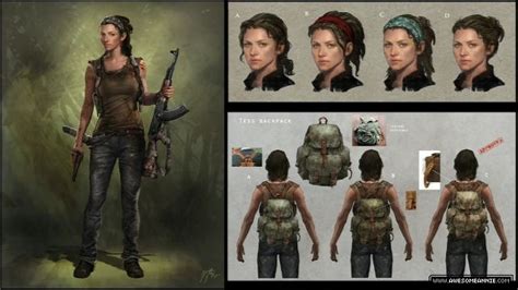 Conceptual Artwork For The Character Of Tess In The Last Of Us Showing