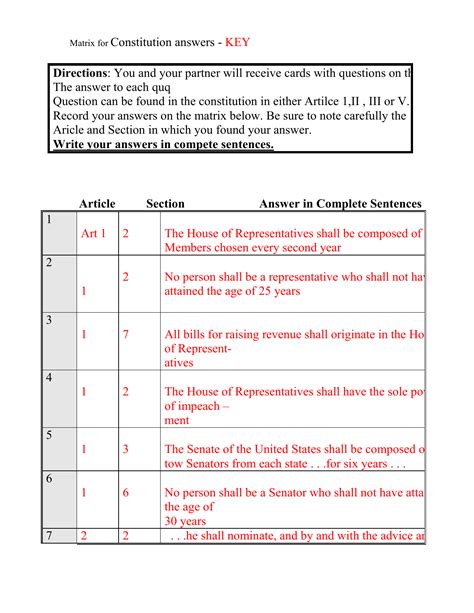 The United States Constitution Scavenger Hunt Answer Key Rwanda 24