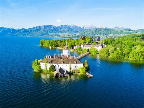 Gmunden Castle Aerial View Stock Image Image Of Austrian 127734099
