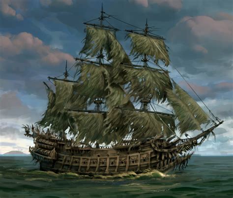 The Flying Dutchman By Łukasz Jaskólski Artwork For Pirates Of The
