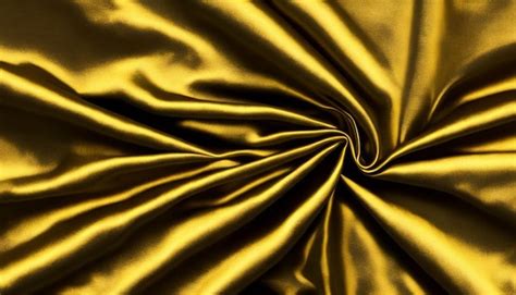 Premium Photo A Gold Silk Fabric With A Large Crease In The Center