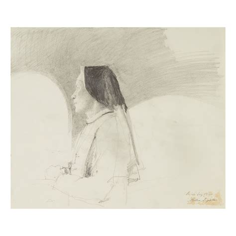 Andrew Wyeth 1917 2009 Study For Traveling Alone Signed Andrew