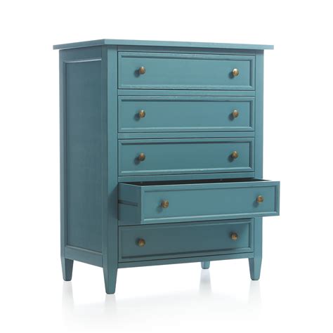 Harbor Blue 5 Drawer Chest In Dressers And Chests Crate And Barrel
