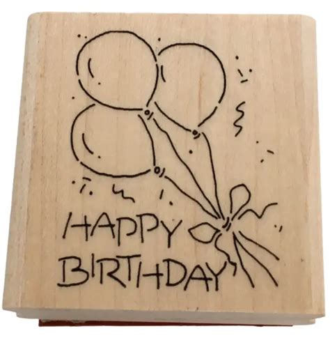 Stampin Up Rubber Stamp Happy Birthday Card Making Words Sentiment