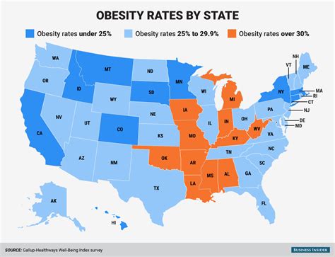 here are the most and least obese states in america 15 minute news