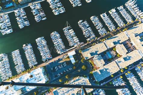 Aerial View Of The Marina Del Rey Seaside Community In La Stock Image