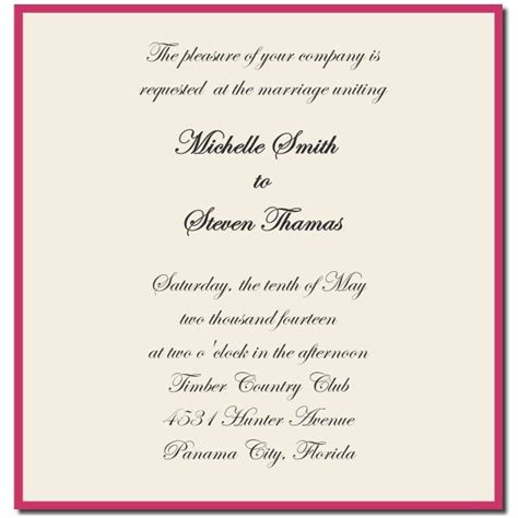 Wedding Invitations Wording From Bride And Groom Picture Of Wedding