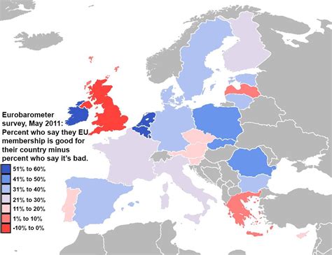 Map What Europeans Think Of The Eu Brits Really Dont Like It Map