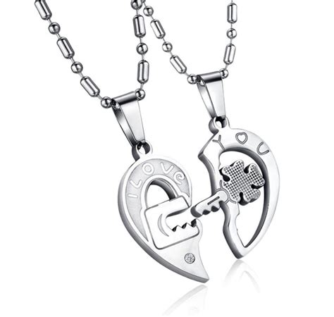 Couple Necklace Key And Lock Couple Necklace For Women And Men