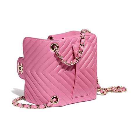 Mini Flap Bag Pink Lambskin And Gold Tone Metal Other View See