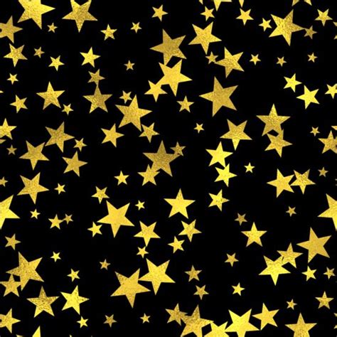 Golden Star Seamless Pattern Vector Free Download