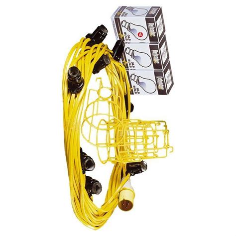 Festoon Lighting Kit Bc Fitting 100m Cable String Lights Bulbs Guards