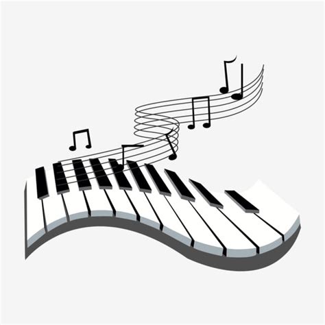 White Music Notes Clipart Transparent Png Hd Black And White Keys