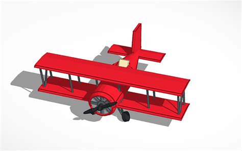 3d Design Red Plane Tinkercad