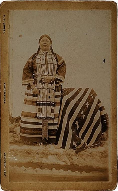 Assiniboine Woman At Wolf Point Agency Near Fort Peck Montana 1900