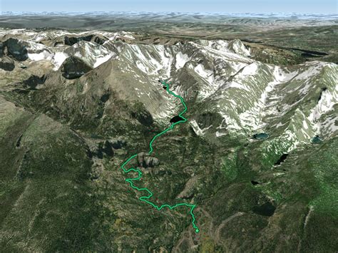 Sky Pond Hiking Route In Colorado Fatmap