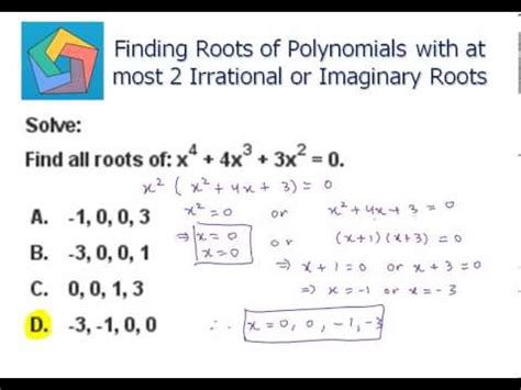 Finding Roots of Polynomials with at most 2 Irrational or ...