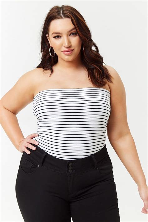 Product Nameplus Size Striped Tube Top Categoryplussize Main Price